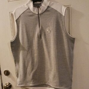 ****Nike Gray Dri-Fit Barton Hills Ann Arbor Sleeveless 1/4 Zip Pullover Size XL
